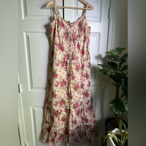 Esprit Dresses & Skirts - Espirit Floral & Lace Cotton Maxi Dress Sz 8 Romantic Fairycore Cottage Beach